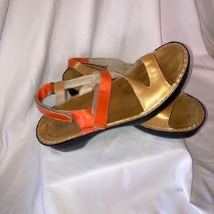 Vintage Orange & Gold Sandals